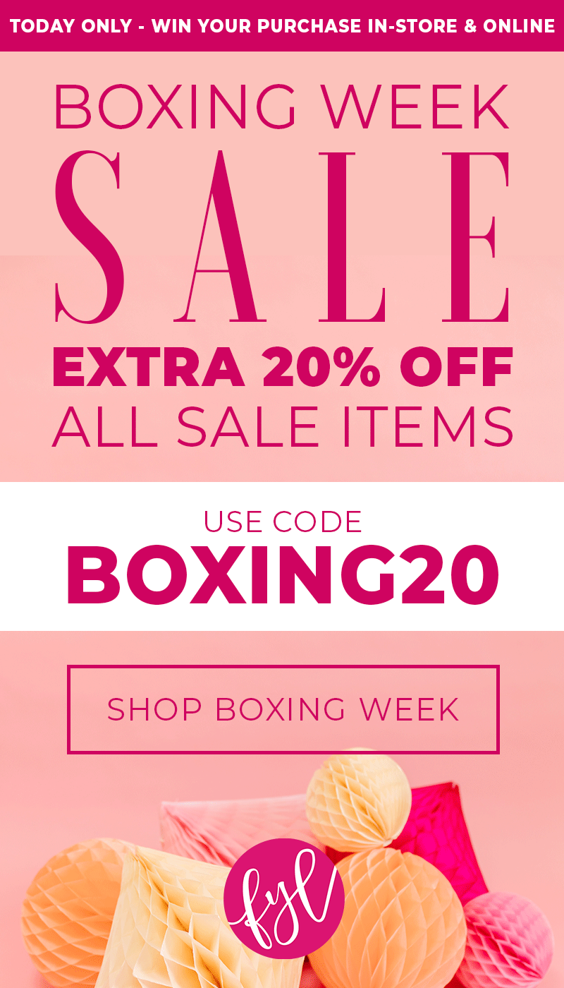 BOXING DAY SALE - EXTRA 20% OFF WITH CODE BOXING20